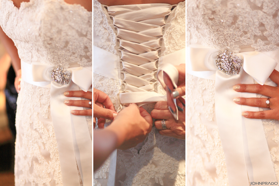 Bride wedding dress details
