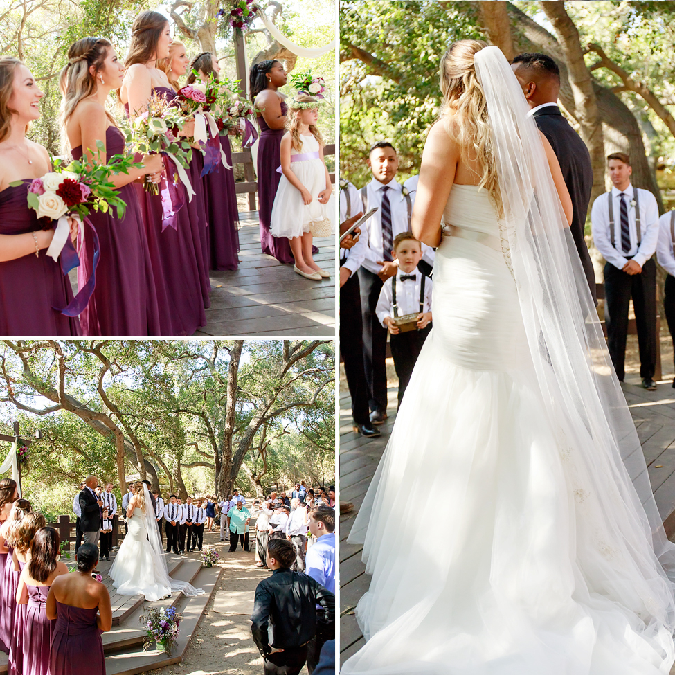 The outdoor wedding ceremony 