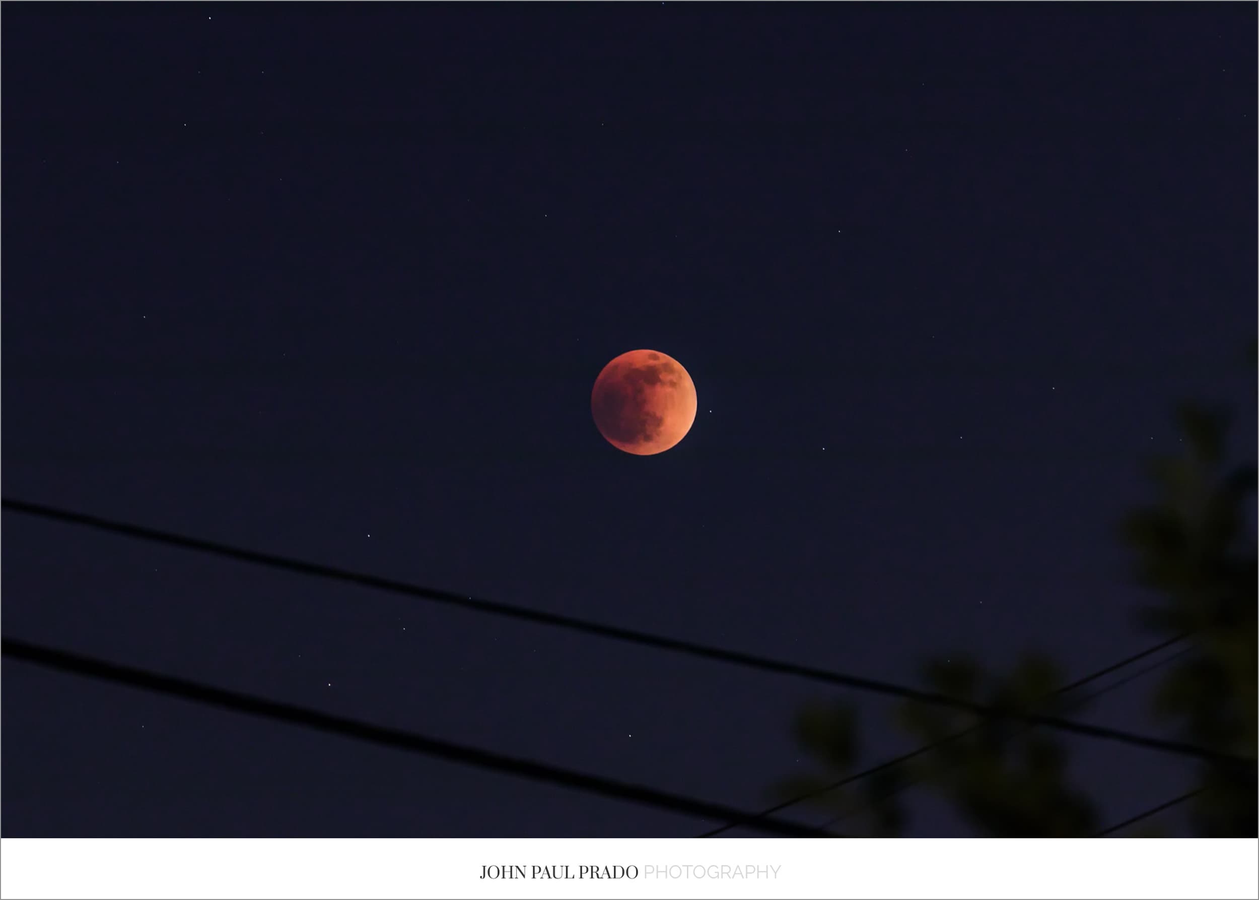 Red blood moon eclipse photo