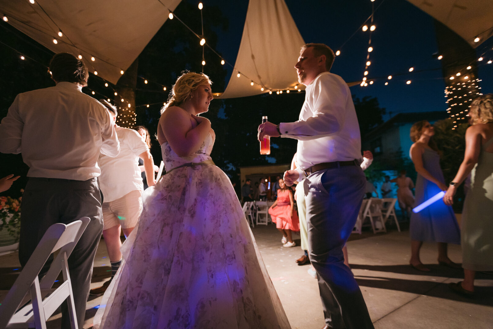 Dancing bride & groom