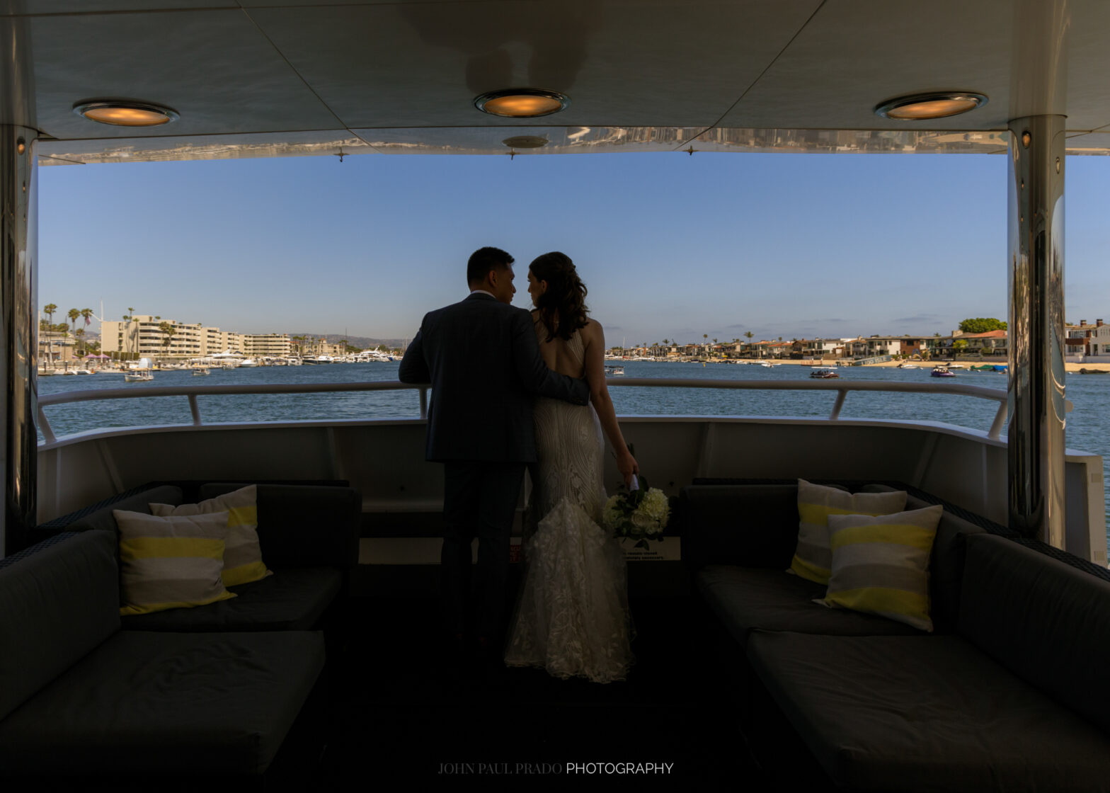 Wedding Couple gazing into each other's eyes